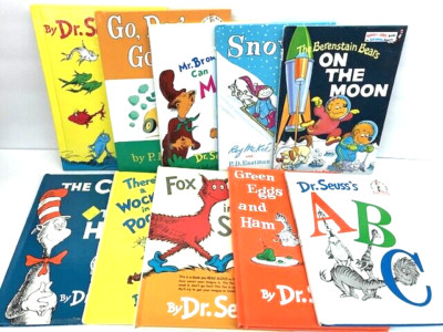 10 Dr. Seuss Large Random hardcover book lot  books collection kid chapter- GOOD