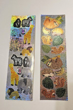 Mrs. Grossman's Lot 2 Strips of Limited Edition Animals Stickers HTF NLA READ
