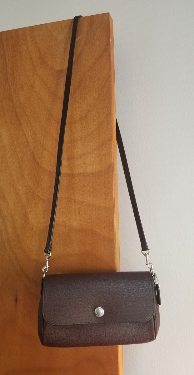 バッグ COACH #12106 Reversible Ruby Crossbody Leather Purse Oxblood/Nude