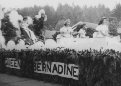 1947 Queen Bernadine Parade Float Shelton Washington Forest Festival