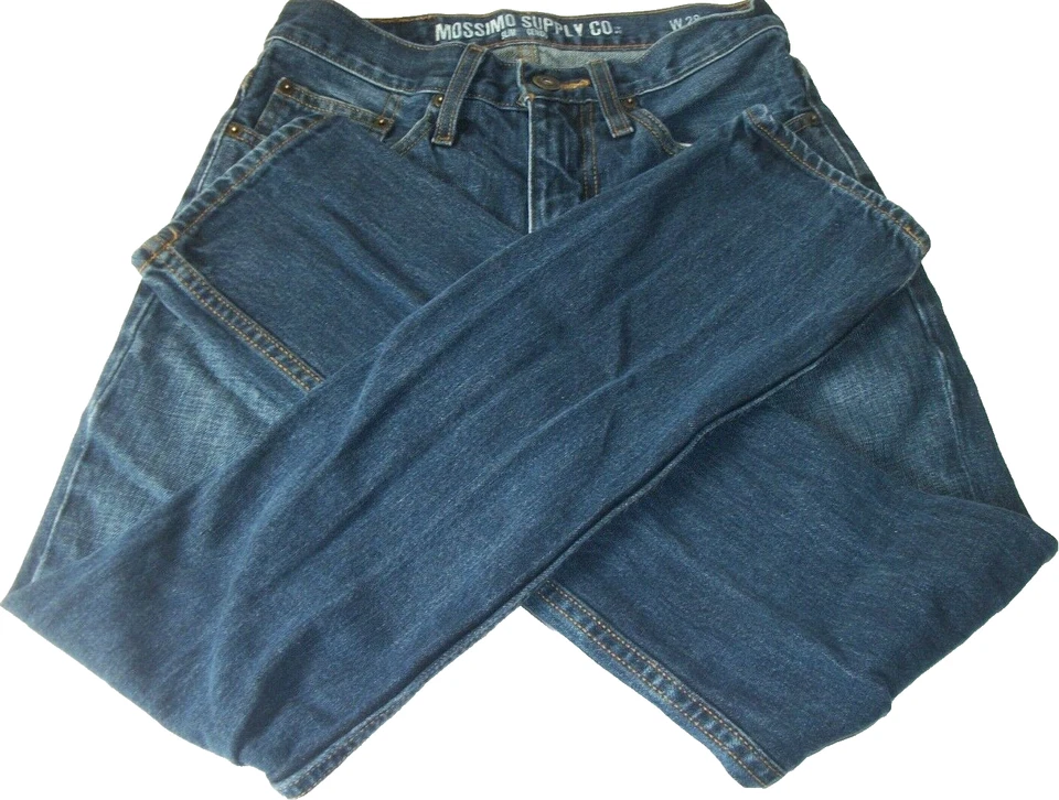 Джинсы Mossimo Supply Company размер 12 для девочек 28 X 30 приталенные джинсовые синие - Изображение 3 из 4