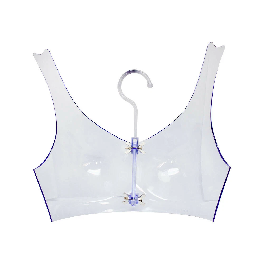 Clear Plastic Hanging Bra Bikini Lingerie Hanger Form Display Set