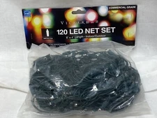 Vickerman X4G4619 120 Light Wide White Set of LED Net-Style Christmas Lights