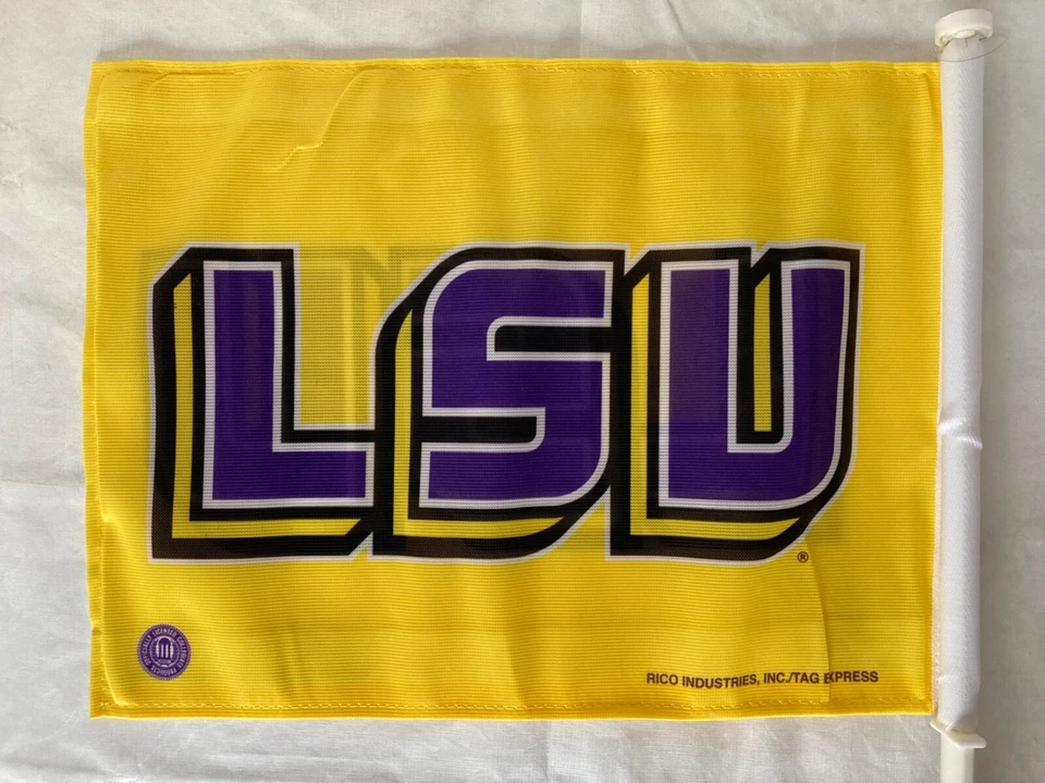 Rico Industries LSU Tigers Double Sided Gold & Purple Car Flag 11 inch x 14 inch - Image 2 of 4