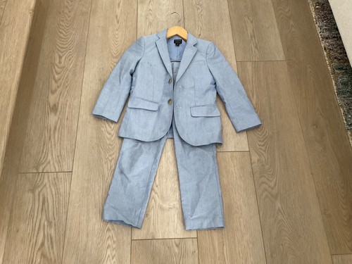 JCrew crewcuts Thompson blue cotton suit Size 6