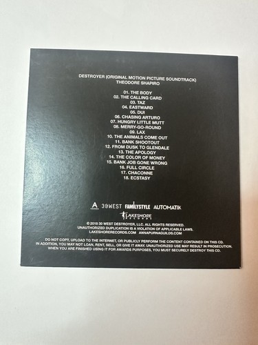 DESTROYER FYC Soundtrack von Theodore Shapiro - seltene Promo CD - siehe Fotos! - Bild 6 von 10