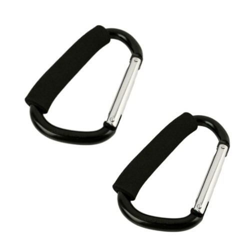 2x Fuertes Carrito Cochecito Clips Cochecito Gancho Bolsa Carrito Portavehículos Mosquetón - Imagen 16 de 18