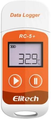 Elitech RC-5+ Mini USB Temperature Data Logger 32000 Points Recorder PDF Report