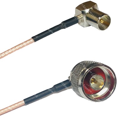 RG316 DVB Pal Male Angle to N MALE ANGLE RF Cable Rapid-SHIP LOT