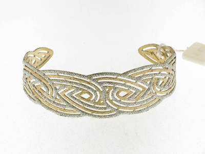 STROILI GIOIELLI bracciale rigido Vanitè argento placcato oro e