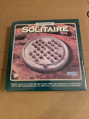 Traditional Solitaire By Gibsons Games Reforested Hardwood (Vintage) New