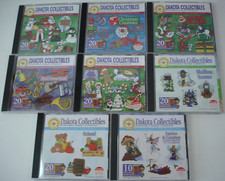LOT OF 8 DISKS Dakota Collectibles Embroidery Design Collection CD-ROMs NICE