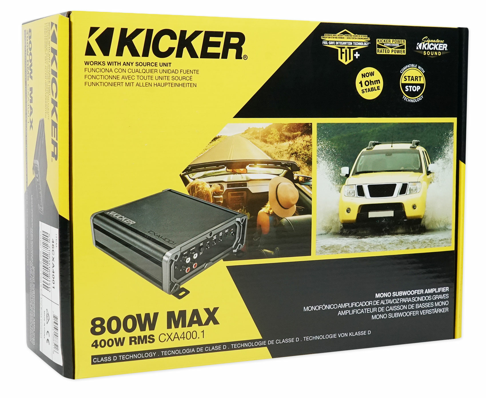 Автомобильный аудиоусилитель KICKER 46CXA4001T CXA4001 мощностью 400 Вт Моно класса D Регулятор низких частот