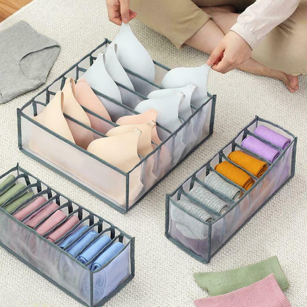Foldable Underwear Storage Box Compartment Underpants Bra Organizer Drawer  New