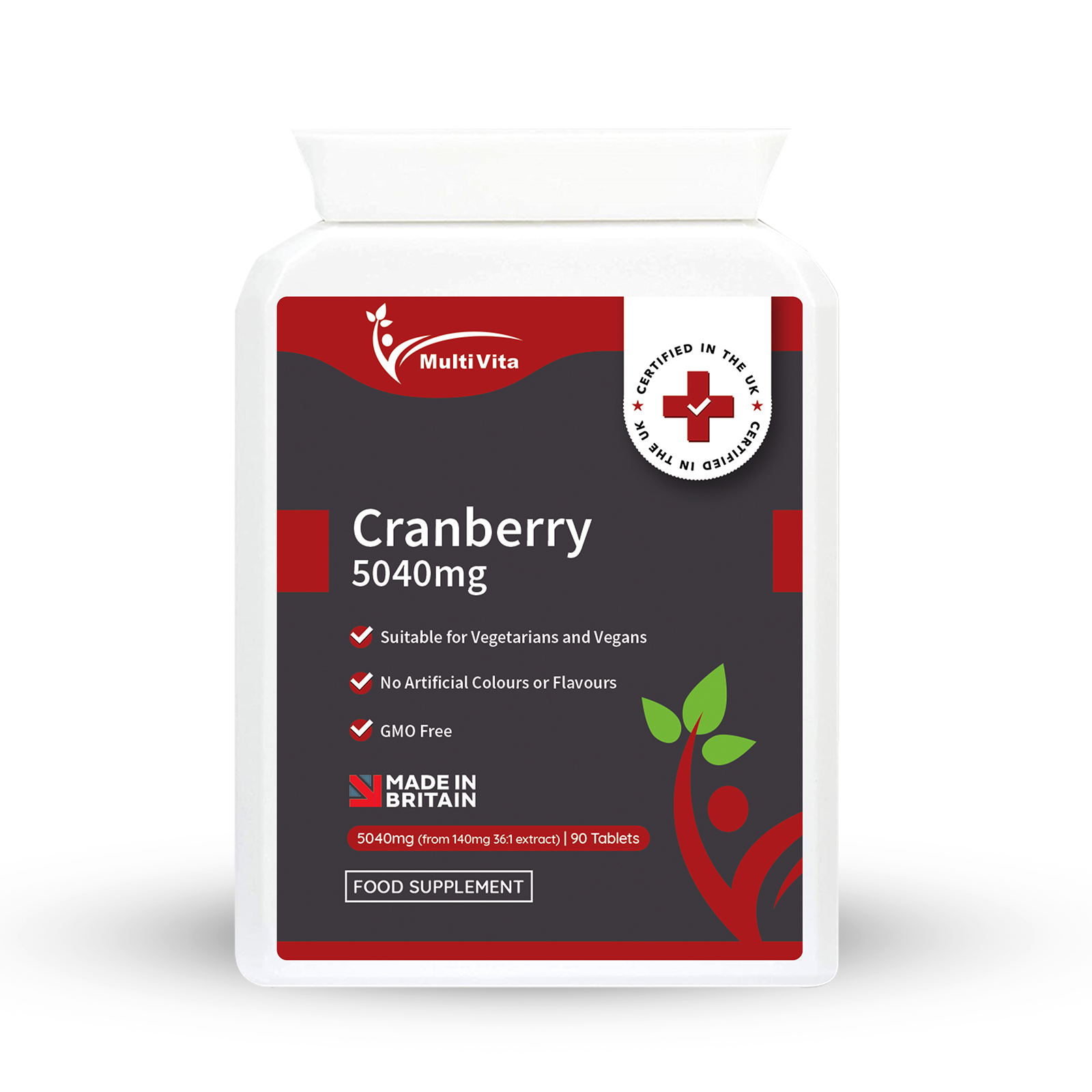 Cranberry Extract 5,040mg 90 Vegan Tablets Urinary Tract UTI Bladder Support