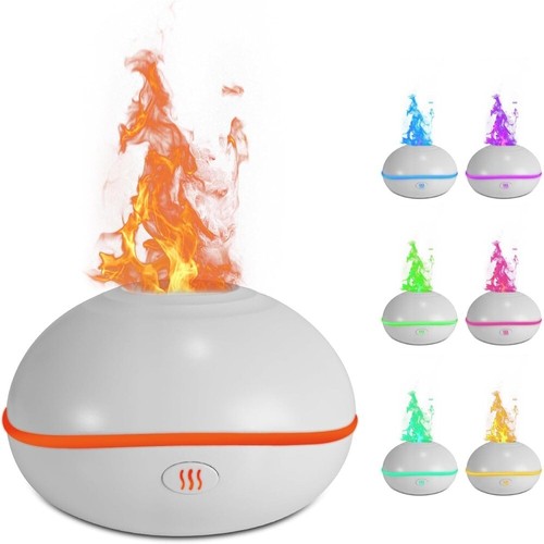Color Flame Night Light Air Humidifier Mist Aromatherapy Machine Aromatherapy - Picture 9 of 11