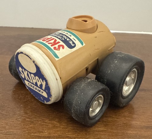 RARE Vintage Skippy Peanut Butter Jar ON WHEELS TOY BUDDY L JAPAN Car ...