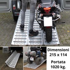 Rampa di carico pieghevole per moto in alluminio XXL pedana tripla scooter quad