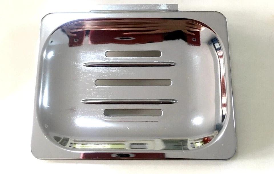 Wall Mounted Brushed Nickel Tooth Brush Tumbler Holder & Soap Dish Holder “NEW” - Image 3 of 4