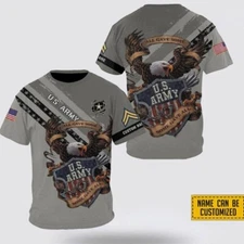 Custom Name Rank  US Army All Gave Some Some Gave All AOP 3D T-shirt S-5XL