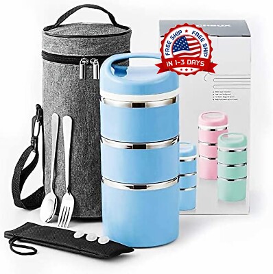 Termos Para Comida Grande 43 Oz Caliente Calentador De Portatil Acero Inoxidable