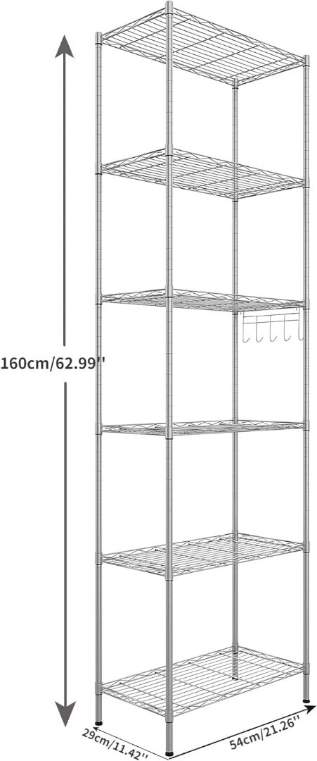 6 tier wire shelving top