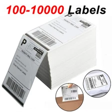 Fanfold 4x6" Perforated Direct Thermal Address Shipping Labels For Rollo & Zebra
