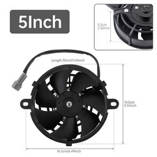 5 Universal Radiator Cooling Fan 12v 3500rpm For Motorcycle Atv Utv New Us