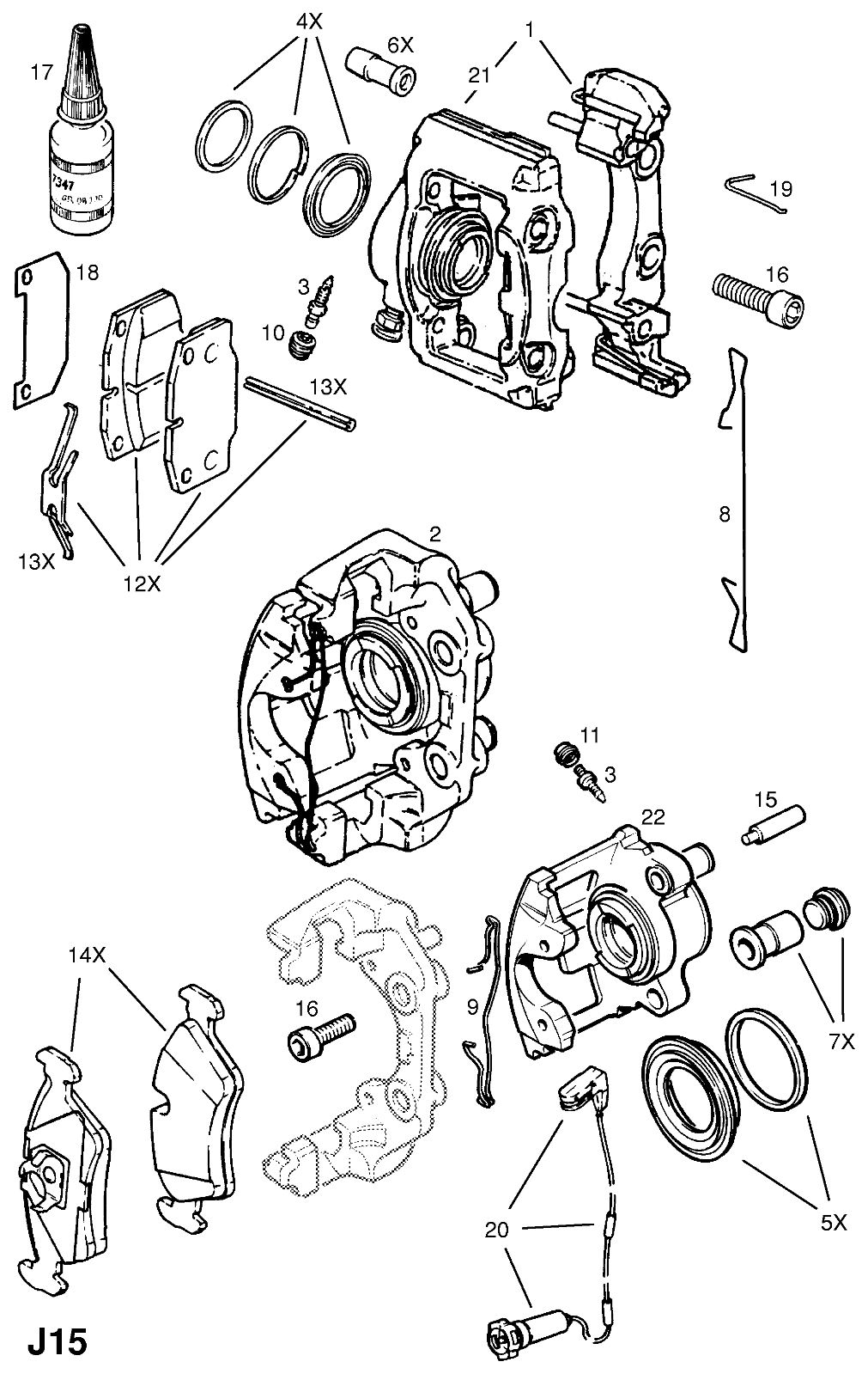 Genuine Vauxhall CALIBRA VECTRA B Front Brake Caliper Bolt  