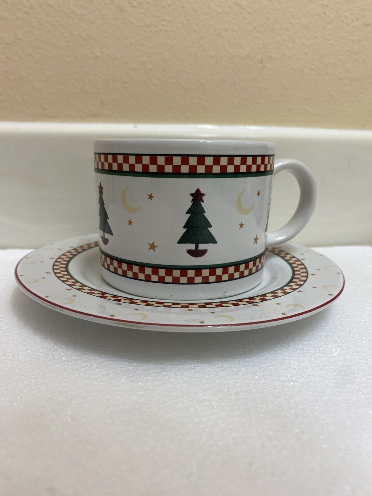 VTG Debbie Mumm Magic of Santa Cup & Saucer Christmas Holiday Table