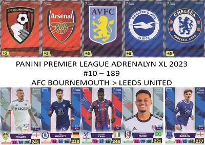 Panini Premier League 2023 Adrenalyn XL Base Team Player Cards #10 - #189