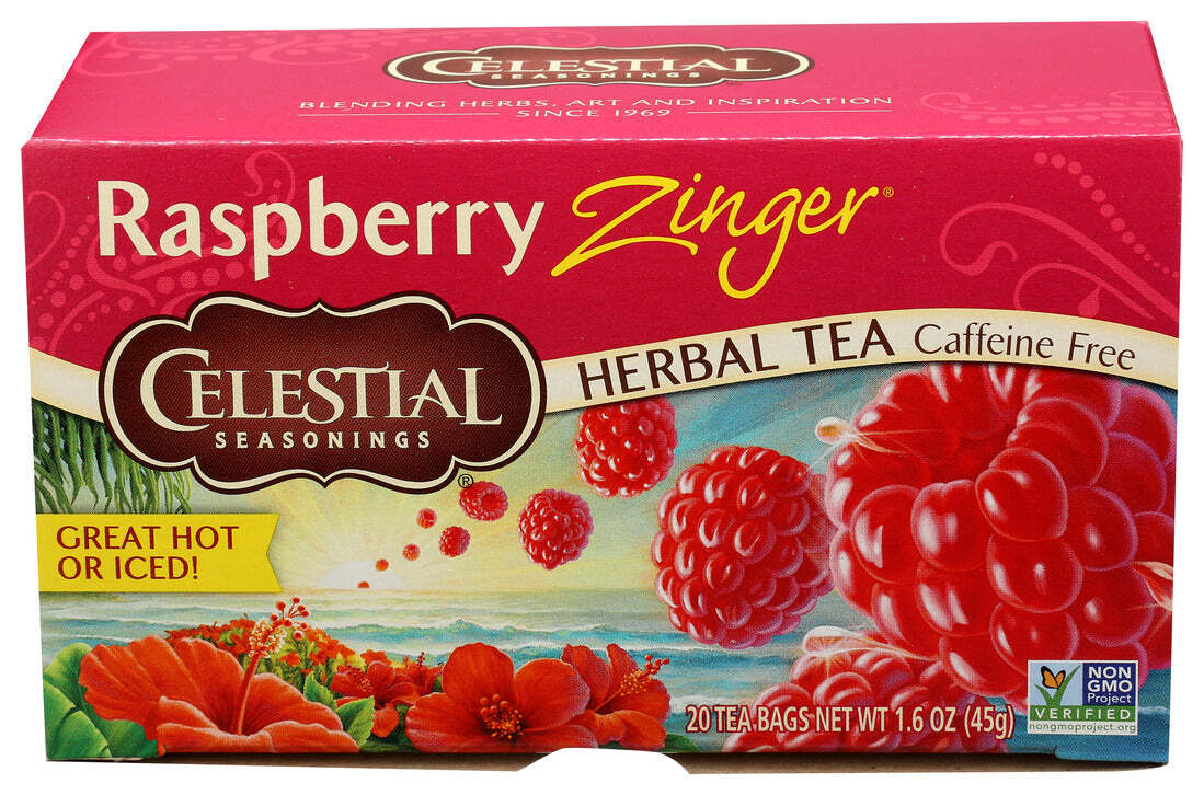 Травяной чай Celestial Seasonings без кофеина Raspberry Zinger 20 пакетиков 2390₽