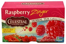 Celestial Seasonings Herbal Tea Caffeine Free Raspberry Zinger 20 Tea Bags