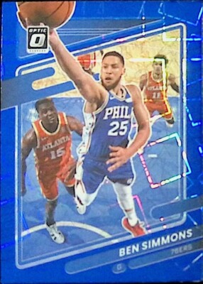 2021-22 Panini Donruss Optic NBA Philadelphia 76ers Ben Simmons Blue Velocity