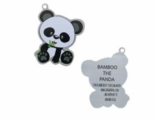 Bamboo the Panda Travel Tag Geocaching Trackable Pendant Number