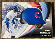 2022 Topps Series 2 Jason Heyward Commemorative Batting Helmet Relic Cubs