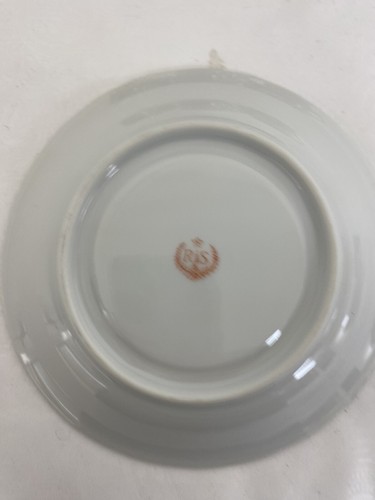 Vintage Japan R&S Prussia Tea Cups And Plates Pink Blue Gold Flowers - Picture 6 of 9