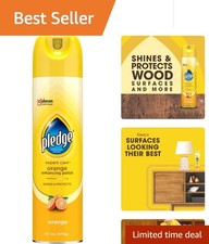 Pledge Enhancing Polish, Wood Furniture Spray, Orange Scent, 9.7oz