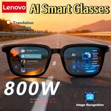 Lenovo 8K AI Smart Glasses With 100MP Camera Chat GPT Touch Sport Sunglasses