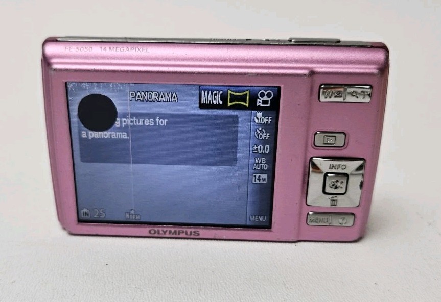 Olympus FE-5050 14MP Digital Camera – 5x Optical Zoom, f/2.8, Pinm