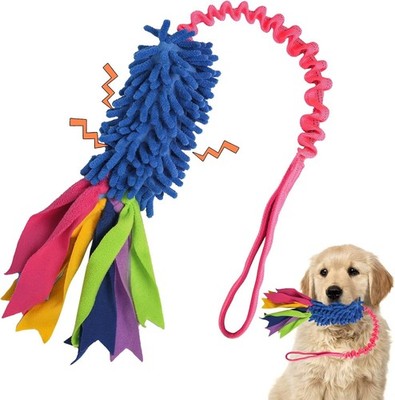 Dog Tug Toy, Dog Toys for Aggressive Chewers - Strong Squeak Rope Toy, Easy t...