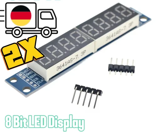2 X MAX7219 Led Modul 8Bit 7-Segmentanzeige Für Arduino DIY-Elektronik Projekte 