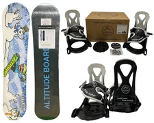 BOYS' ALTITUDE LIL RIPPER BEGINNER SNOWBOARD 100CM-130CM + BINDINGS PACKAGE