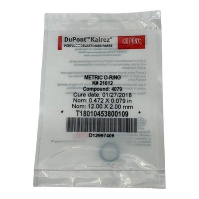 DuPont Kalrez O-Ring K21012 4079 Compound 12x2mm FFKM Perfluoroelastomer Gasket