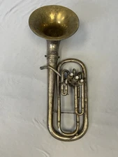 VINTAGE HOLTON 141 SILVER ALTO HORN W/ GOLD WASHED BELL ELKHORN, WIS. U.S.A.