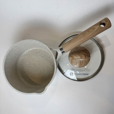 Masterclass Premium Cookware Speckled Green 6.5'' Pan Pot + Lid Pour Spout