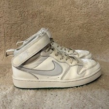 Nike Court Borough Mid 2 White Grey Green Kids Sneakers CD7782-115 Size 4.5Y