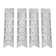 .4PCS Grill Burners Cover Heat Plate Shield Tent Stainless Steel Enamel