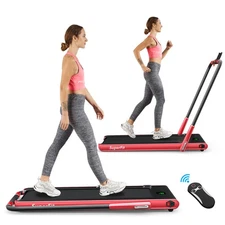 SuperFit 2.25HP Innovative Folding Under Desk Treadmill W/APP Control Speaker