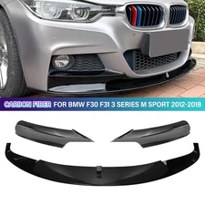 Carbon Fiber Front Bumper Lip Splitter For 2012-2018 BMW F30 3 Series M Sport